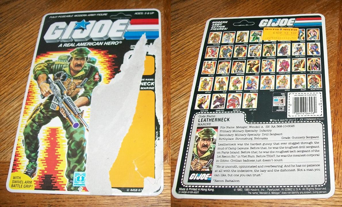1986 LEATHERNECK Full Card Back - gi1